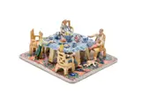 Katherine Glenday, The lunch table, hand-painted and glazed ceramic with gilded detail