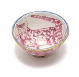 Bowl with cat and flower motif by Hylton Nel, painted and glazed ceramic, sold Jul 2024