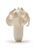 Astrid Dahl, Brugmansia II, 2023, white earthenware, fired, sanded, consolidated and waxed