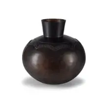 Nesta Nala, Uphiso with relief decoration, pit-fired and burnished earthenware with relief and incised decoration