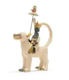 Ardmore Ceramic Studio, Benin Leopard Rider, hand-painted and glazed ceramic