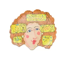 Kevin Collins, The Dreamer, From The Endangered Women Series, painted and glazed ceramic