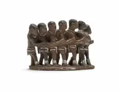 Traditional dancers by Noria Mabasa, hand-painted ceramic, offered Jul 2024