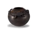 Zanele Nala, Ukhamba with crocodile decoration, pit-fired and burnished earthenware with relief decoration