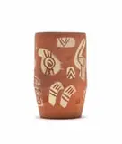 Walter Battiss, Vase, painted, incised and glazed ceramic