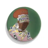 Kalahari Studio, Plate with African woman with headdress
