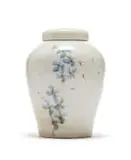 Tim Morris, Lidded ginger jar with blue floral motif