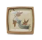 Tim Morris, Large squared shaped platter with abstract floral motif