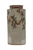 Tim Morris, Hexagonal floor vase with floral decoration
