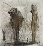 Deborah Bell, Fury, colour etching