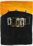 Colbert Mashile, Exposed, ink and pastel on paper