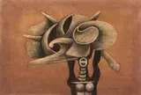 Sydney Kumalo, Abstract Figure, ink and charcoal on paper