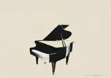 Zolile Phetshane, Piano, acrylic on paper