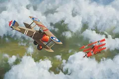 Peter Gerd Bilas, Aeroplanes 82 - The Red Baron, oil on canvas laid down on board