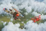 Peter Gerd Bilas, Aeroplanes 82 - The Red Baron, oil on canvas laid down on board