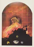 Judith Mason, Monkey Shrine, lithograph on paper