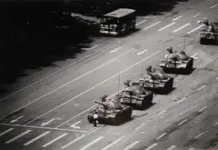 Stuart Franklin, The Tank Man, Tiananmen Square, Beijing, China. June 4, 1989, silver gelatin print on paper
