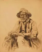 Dorothy Kay, Cape Fisherman, etching on paper