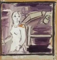 Figural Composition by Simon Stone, oil on cardboard, sold Jul 2024