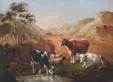 Frederick Timpson I'Ons, A scene near the Kariega River in the Albany District, Grahamstown, oil on canvas