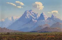 Edward Charles Moore, Worcester Mountains, oil on board