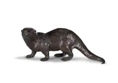 Bridget Randall, Otter, bronze with a brown patina