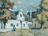 Sydney Carter, Nederberg, near Paarl, gouache on paper