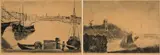 Continental School, 20th Century, Harbour Scene; Canal Scene, two, drypoint etching on paper