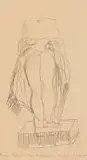 Alexis Preller, Vénus, Tripoli d'Afrique, pencil on paper