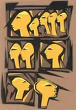 Bettie Cilliers-Barnard, Profiles, colour screenprint on paper