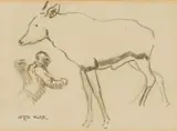 Otto Klar, Eland, pencil on paper