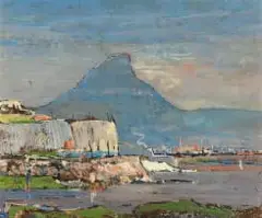 Pieter Wenning, The Beach and Fort at Woodstock, 1918, oil on panel