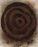Christo Coetzee, Circular Abstract Composition, mixed media on paper