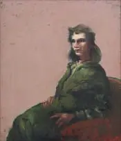 Tadeusz Jaroszynski, Seated Figure, oil on canvas