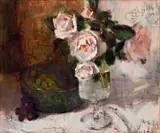 Irmin Henkel, Still Life with Grapes and Roses