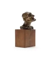 Danie de Jager, Old Man, bronze, on a wooden base