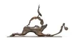 Andries Botha, Don Quixote Absurdum, bronze with dark brown patina