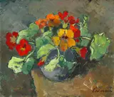 Hennie Niemann Snr, Nasturtiums in a Vase