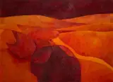 Fred Schimmel, Iron Mountain, oil on board