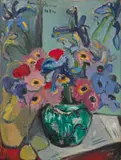 Irma Stern, Still Life with Irises and Anemones