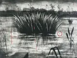 William Kentridge, Reeds, colour etching, lift-ground, spitbite, aquatint and drypoint from one copper plate and power tool-engraved polycarbon sheet, on hand-painted Vélin d'Arches Blanc 300gsm paper