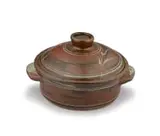 Hyme Rabinowitz, Brown-glazed stoneware casserole dish and cover