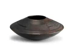 Thembi Nala, Pit-fired earthenware pot with relief and incised patterns