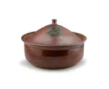 Andrew Walford, Russet-glazed stoneware dish and cover