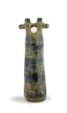 Hannah Massey, Blue Cigar, blue- and sage-glazed stoneware