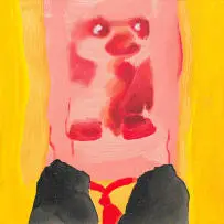 Robert Hodgins, Fatface, oil on canvas