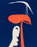Man, Tree and Bird by Walter Battiss, colour screenprint on paper, sold Jun 2024