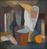 Lettie Gardiner, Still Life with Jug, oil on board