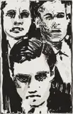 Act III Scene II by William Kentridge, 2017, linocut and handcolouring on paper, sold Jun 2024