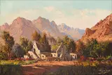 Kaapse Plaas Opstal by Tinus de Jongh, oil on canvas, offered Jun 2024